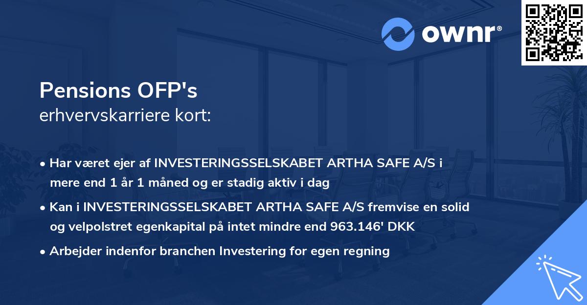 Pensions OFP's erhvervskarriere kort
