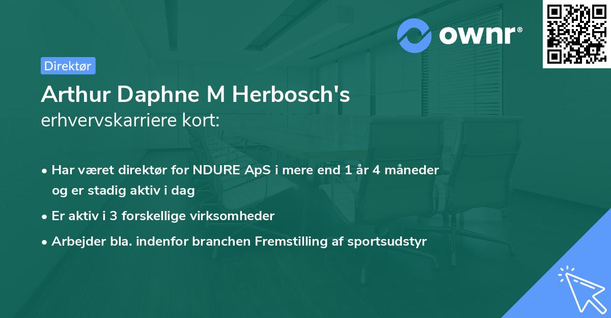Arthur Daphne M Herbosch's erhvervskarriere kort