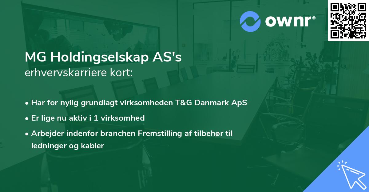 MG Holdingselskap AS's erhvervskarriere kort