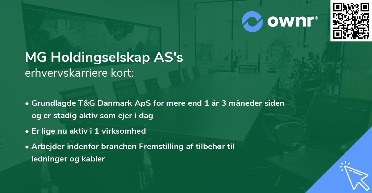 MG Holdingselskap AS's erhvervskarriere kort