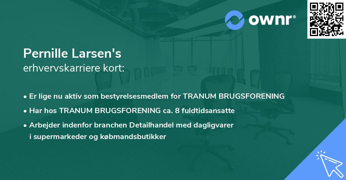 Pernille Larsen's erhvervskarriere kort