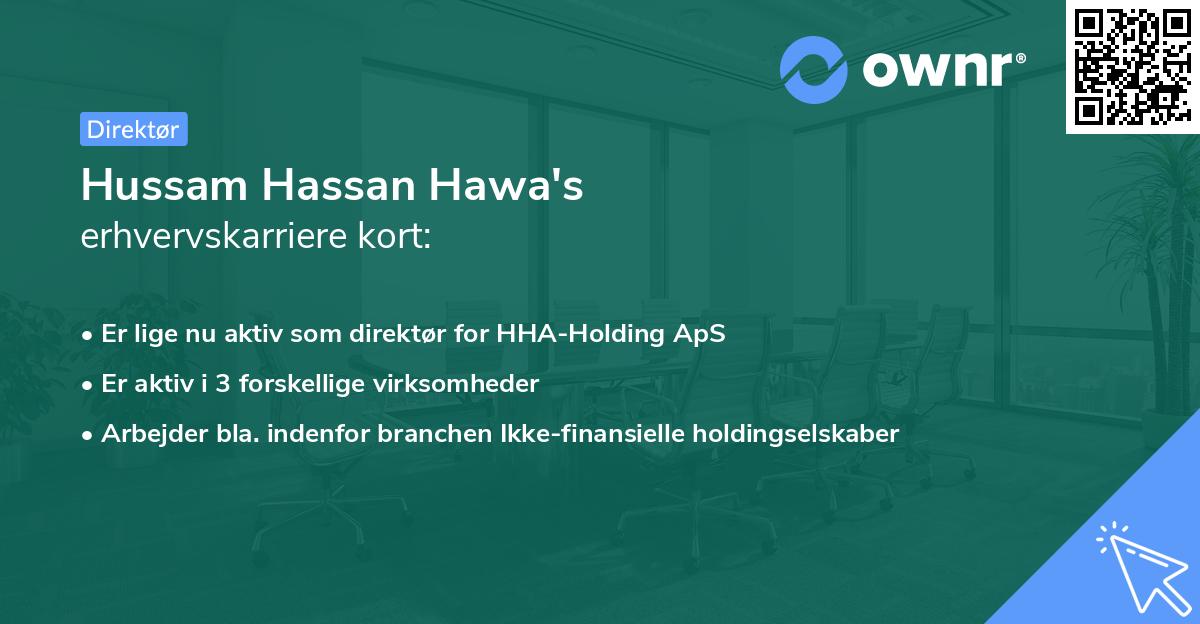 Hussam Hassan Hawa's erhvervskarriere kort