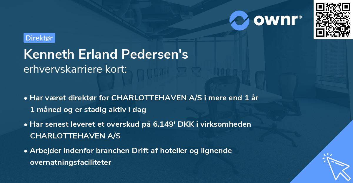 Kenneth Erland Pedersen's erhvervskarriere kort