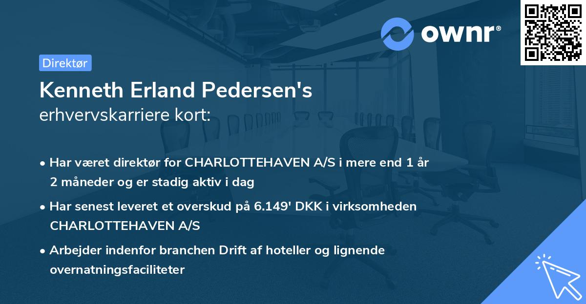 Kenneth Erland Pedersen's erhvervskarriere kort