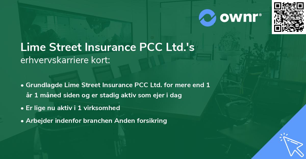 Lime Street Insurance PCC Ltd.'s erhvervskarriere kort