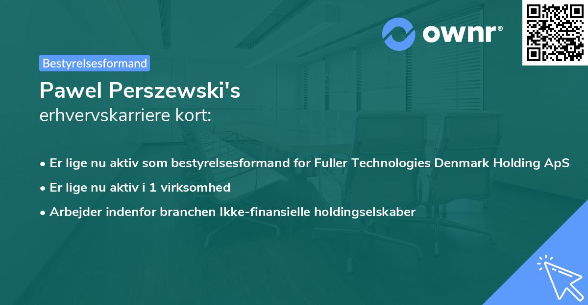 Pawel Perszewski's erhvervskarriere kort