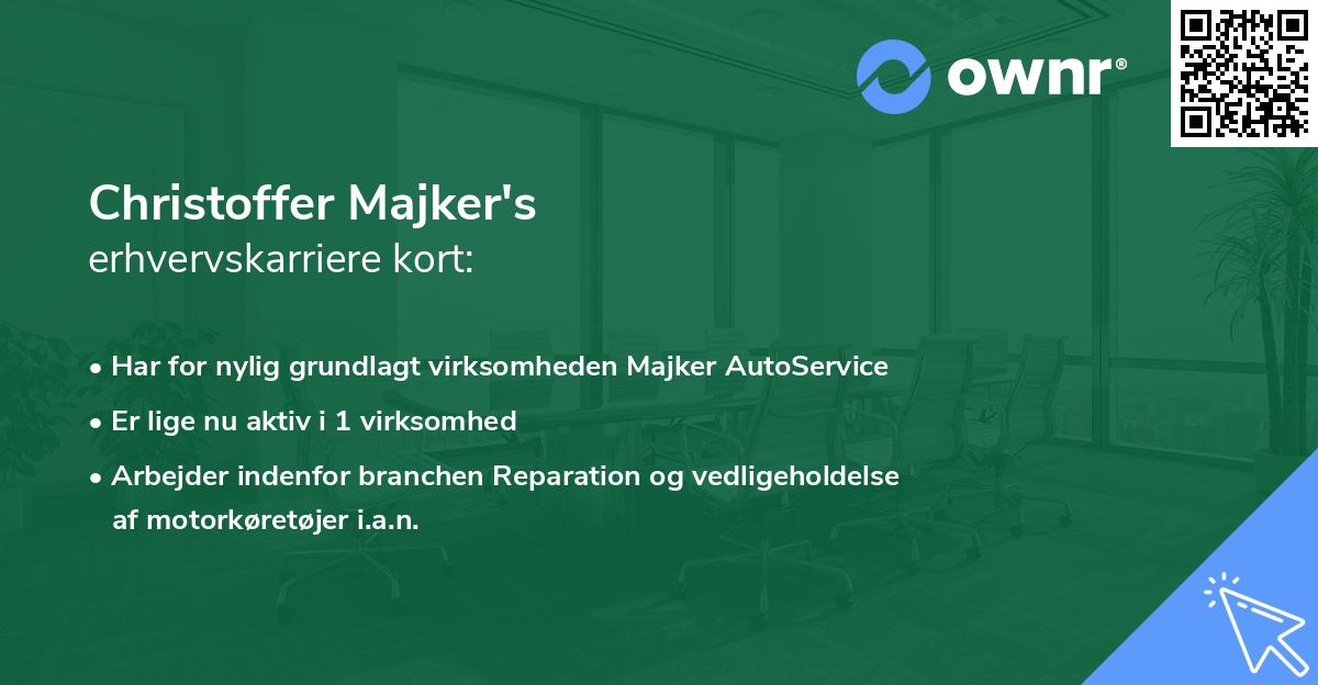 Christoffer Majker's erhvervskarriere kort