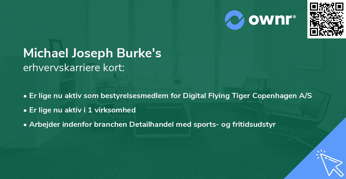 Michael Joseph Burke's erhvervskarriere kort