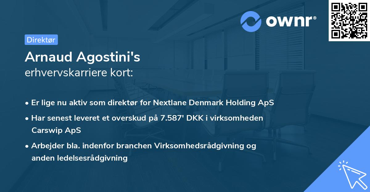 Arnaud Agostini's erhvervskarriere kort