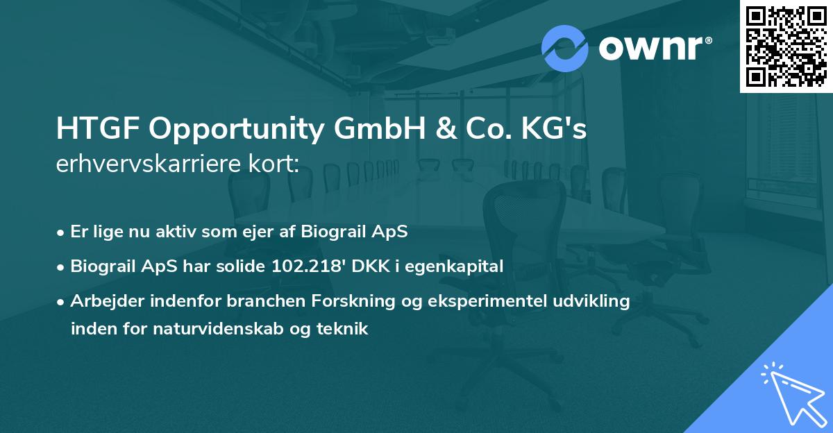 HTGF Opportunity GmbH & Co. KG's erhvervskarriere kort