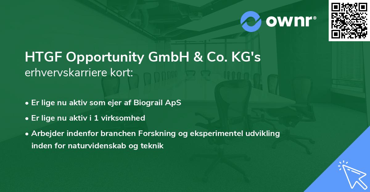 HTGF Opportunity GmbH & Co. KG's erhvervskarriere kort