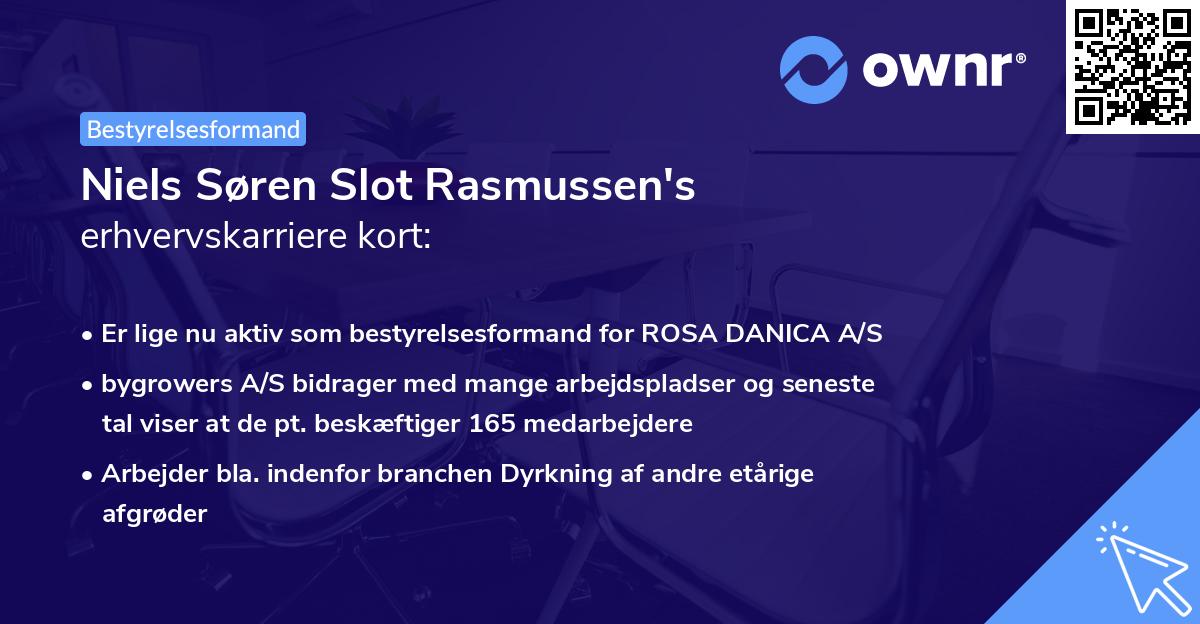 Niels Søren Slot Rasmussen's erhvervskarriere kort