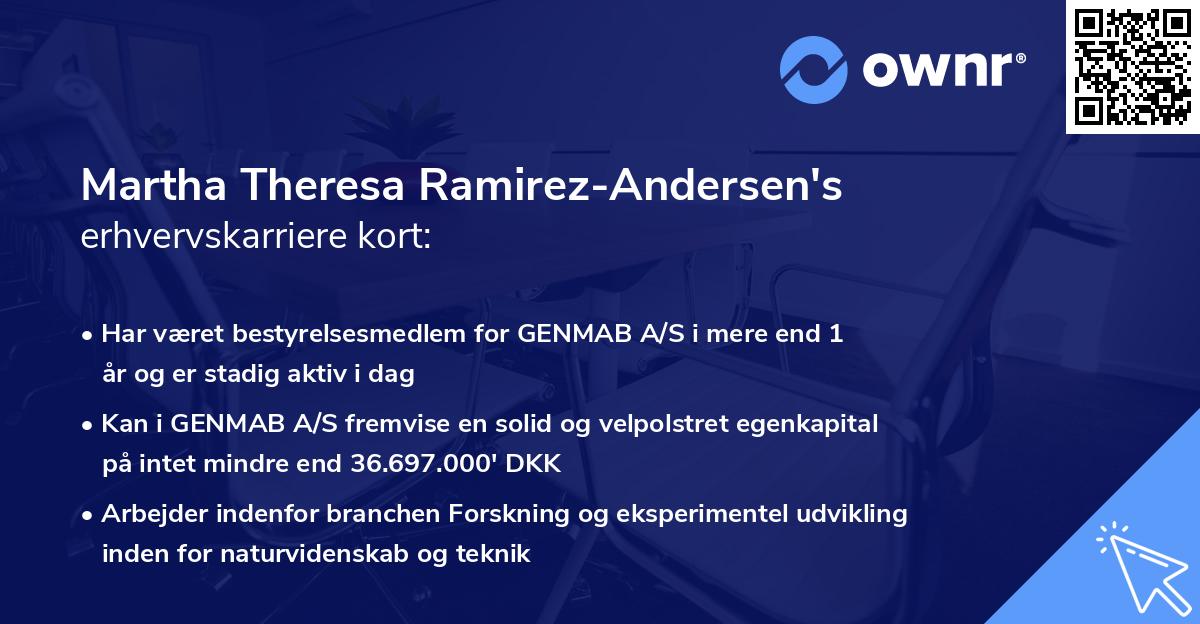 Martha Theresa Ramirez-Andersen's erhvervskarriere kort