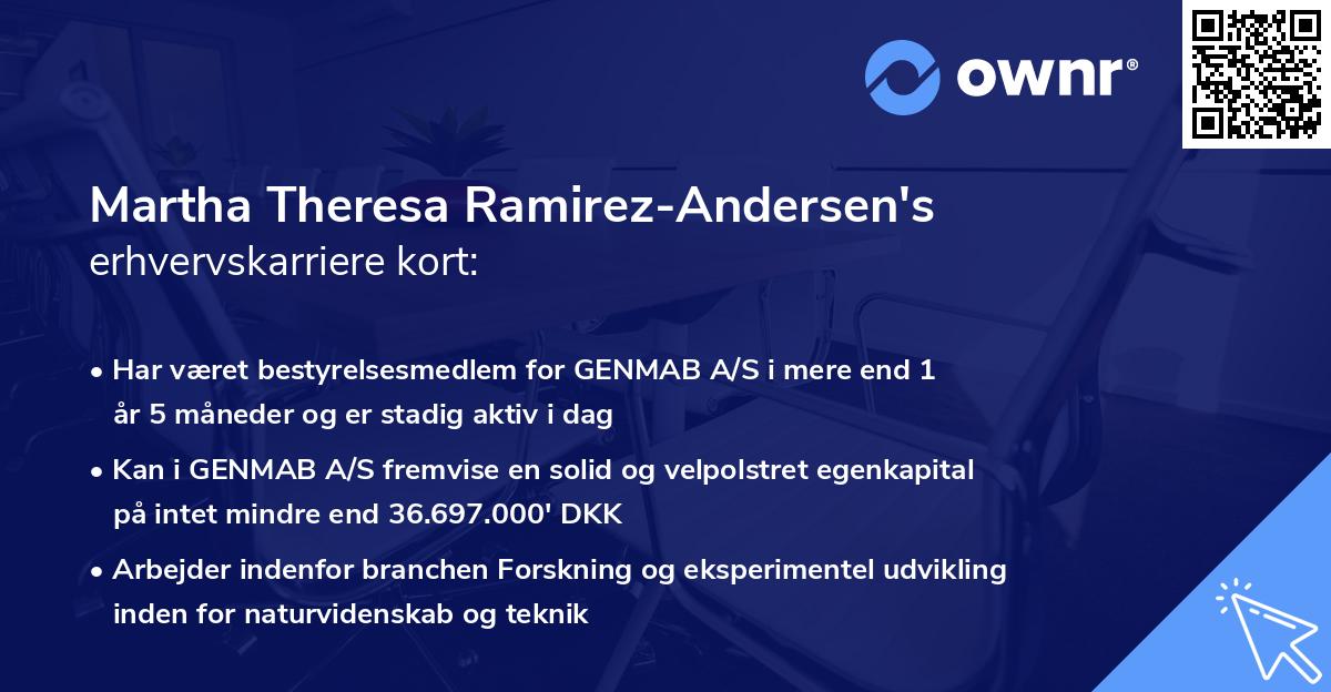 Martha Theresa Ramirez-Andersen's erhvervskarriere kort