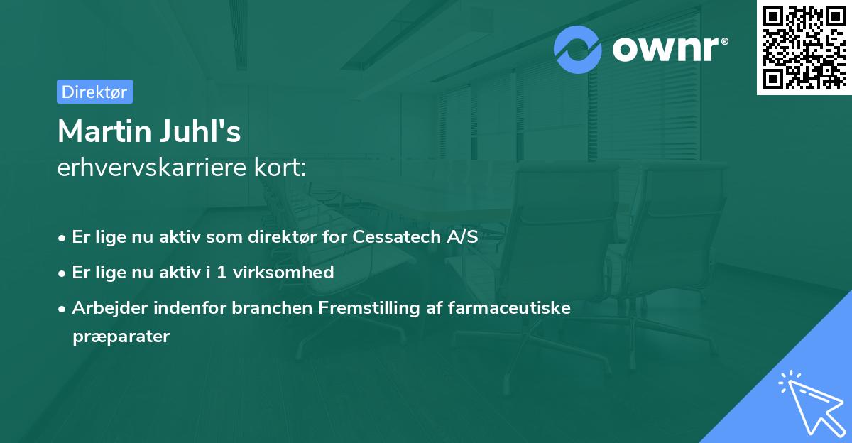 Martin Juhl's erhvervskarriere kort