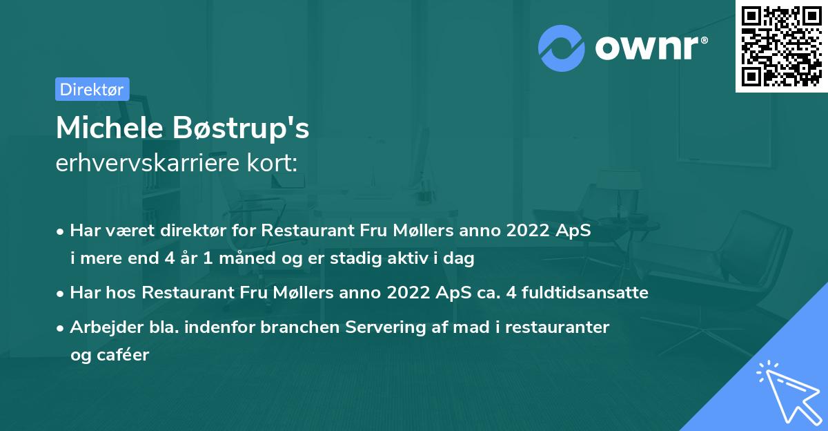 Michele Bøstrup's erhvervskarriere kort