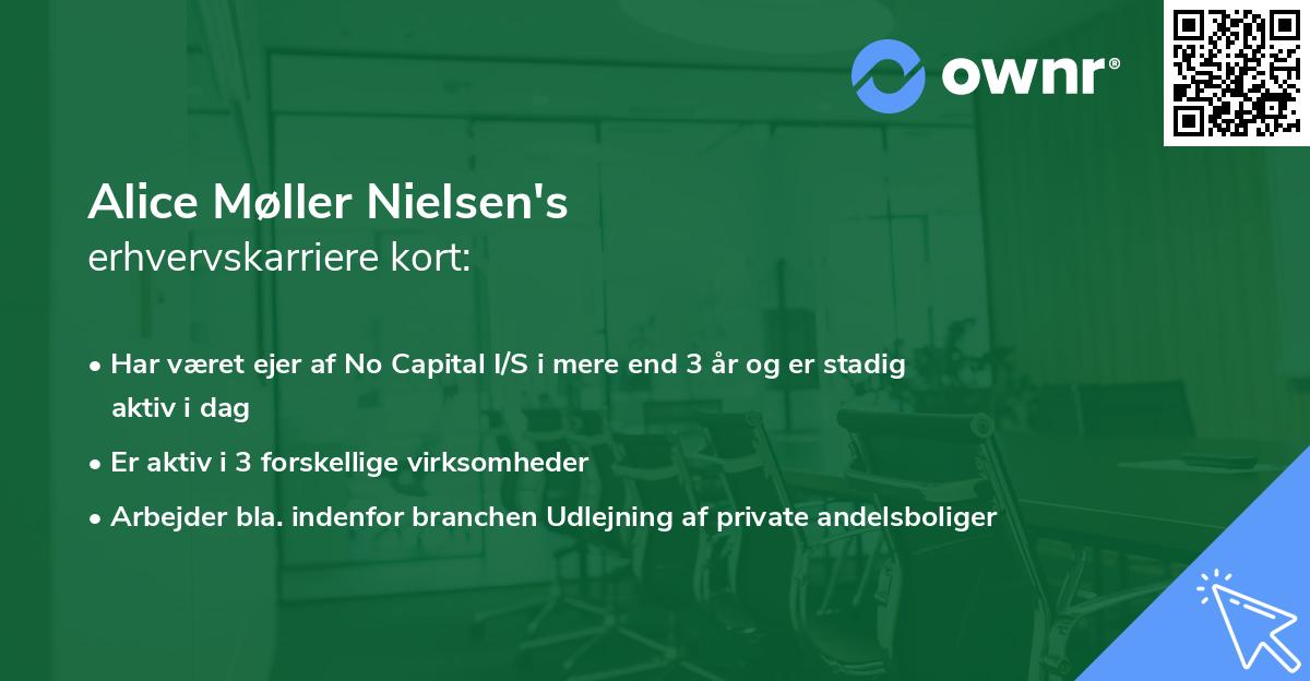 Alice Møller Nielsen's erhvervskarriere kort