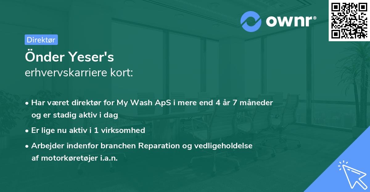 Önder Yeser's erhvervskarriere kort