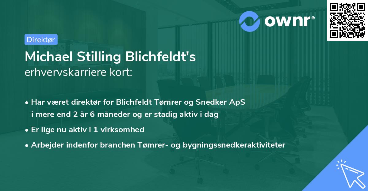 Michael Stilling Blichfeldt's erhvervskarriere kort