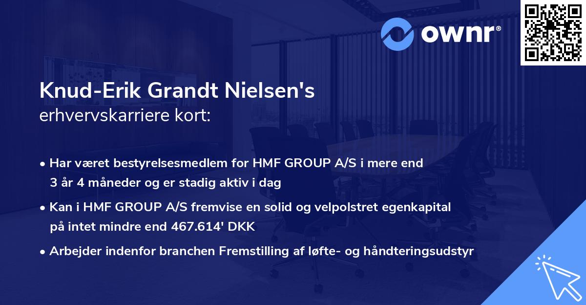 Knud-Erik Grandt Nielsen's erhvervskarriere kort