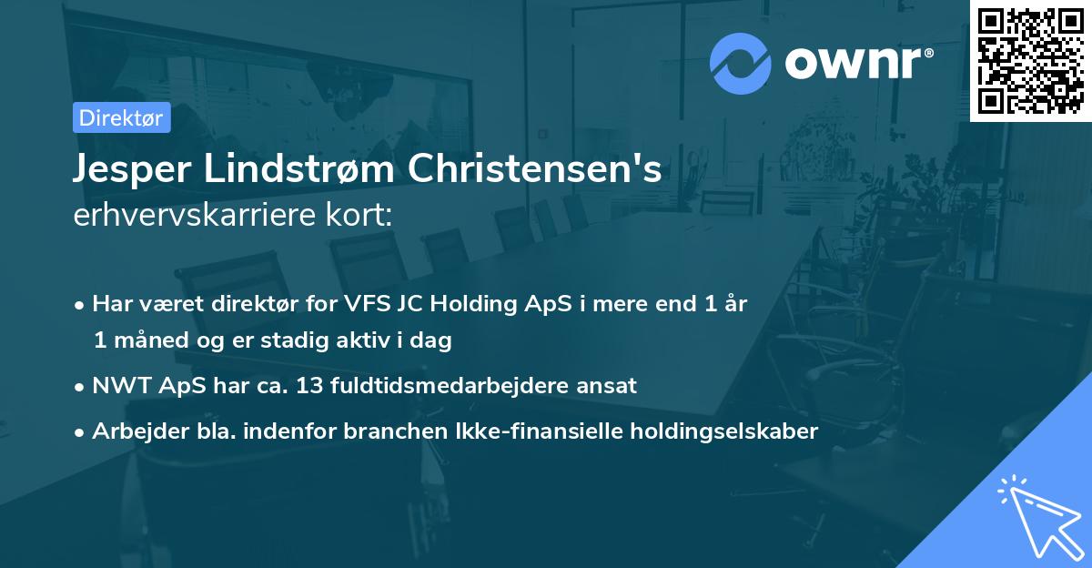 Jesper Lindstrøm Christensen's erhvervskarriere kort