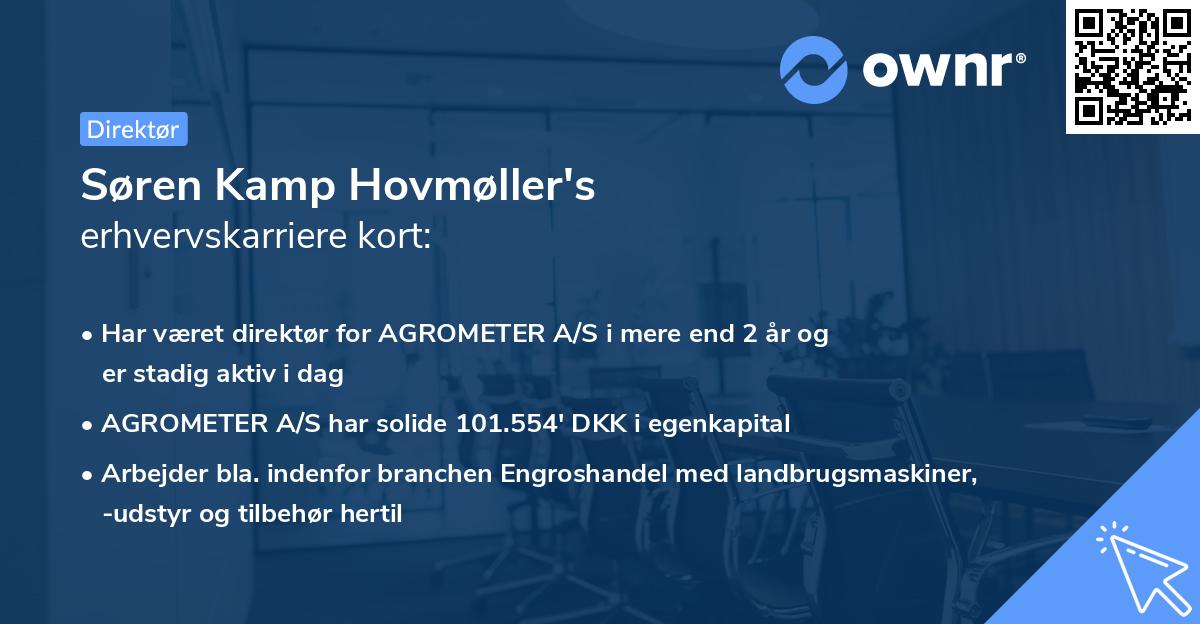 Søren Kamp Hovmøller's erhvervskarriere kort
