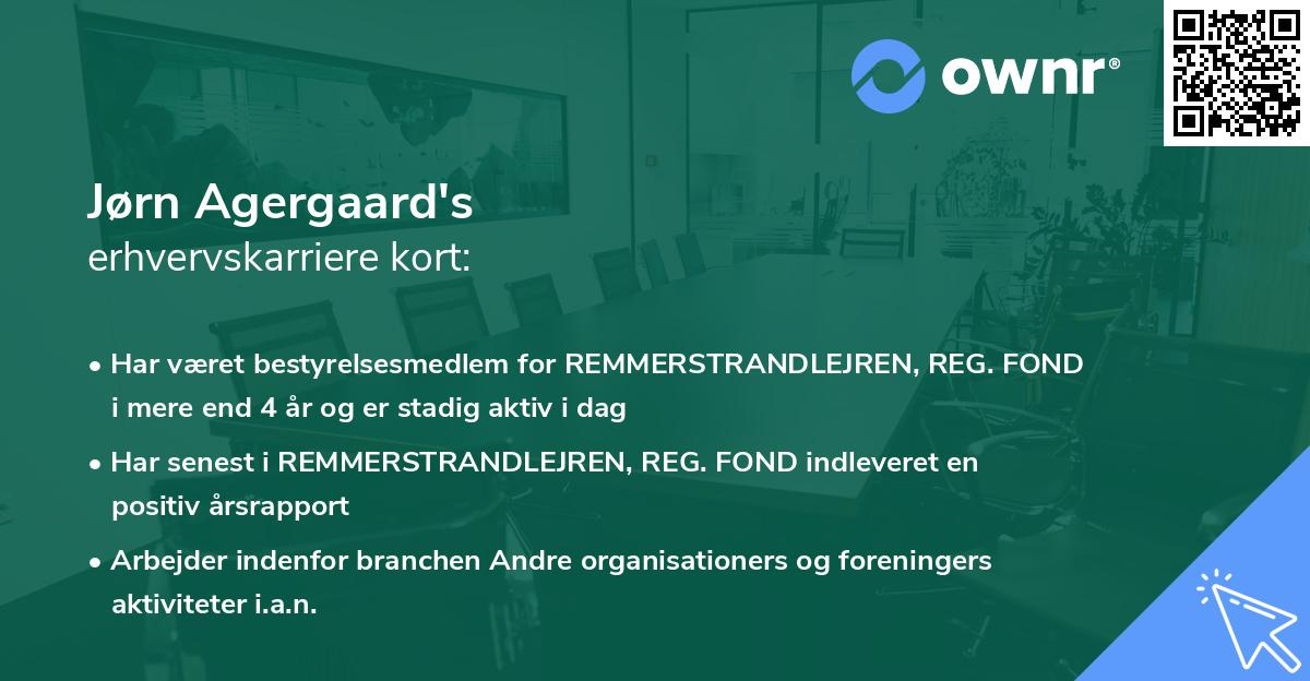 Jørn Agergaard's erhvervskarriere kort