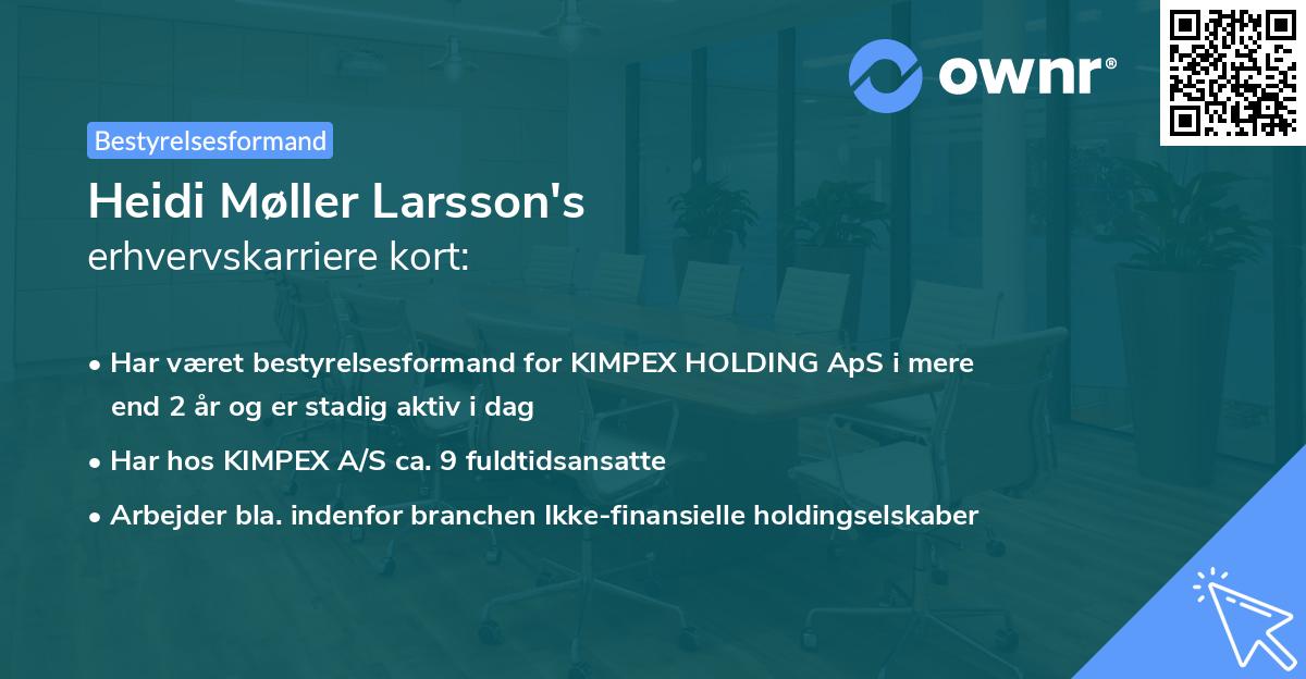 Heidi Møller Larsson's erhvervskarriere kort