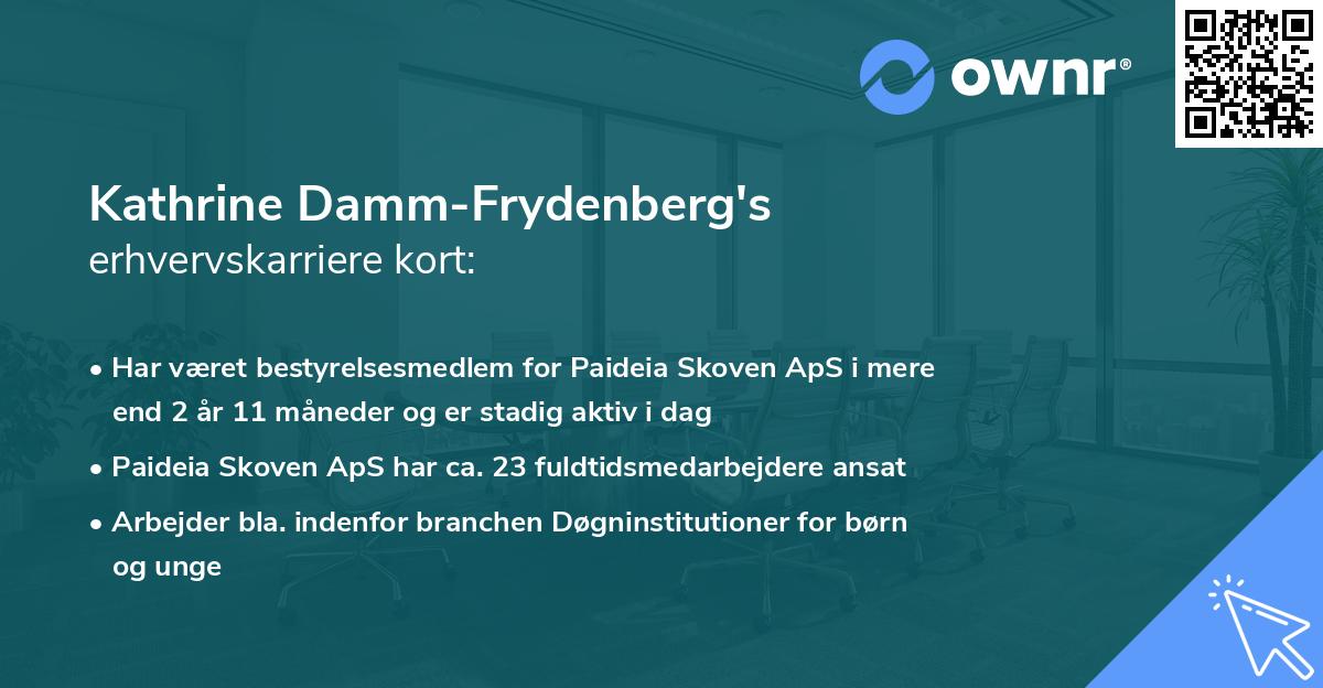 Kathrine Damm-Frydenberg's erhvervskarriere kort