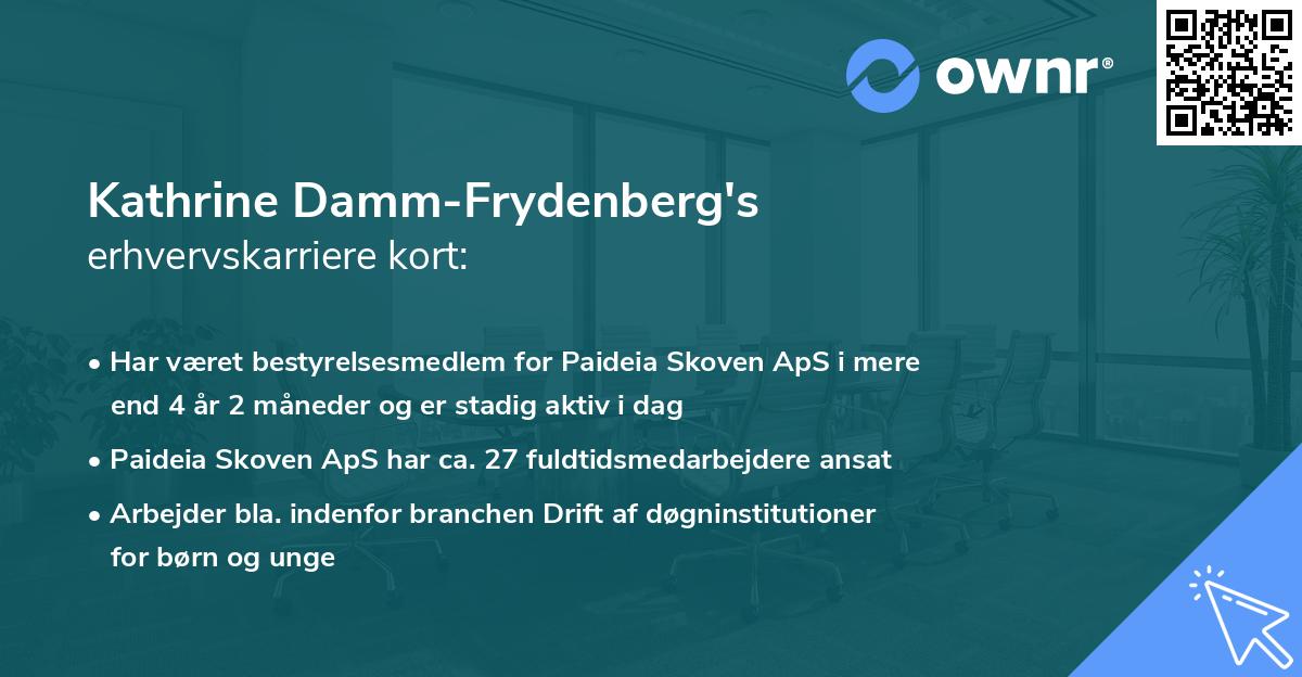Kathrine Damm-Frydenberg's erhvervskarriere kort