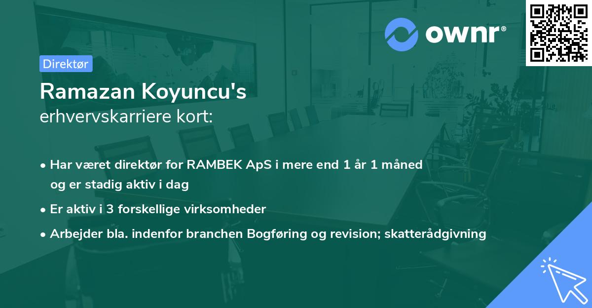 Ramazan Koyuncu's erhvervskarriere kort