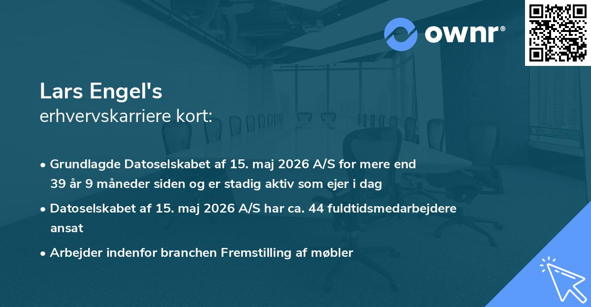 Lars Engel's erhvervskarriere kort