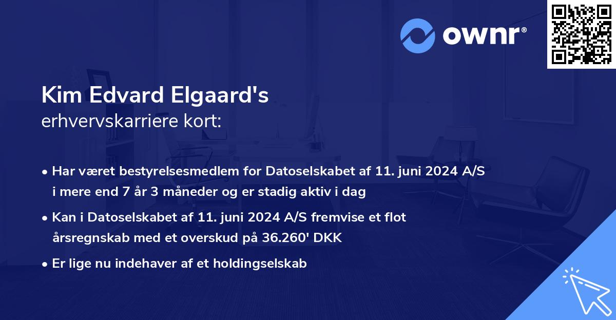 Kim Edvard Elgaard's erhvervskarriere kort