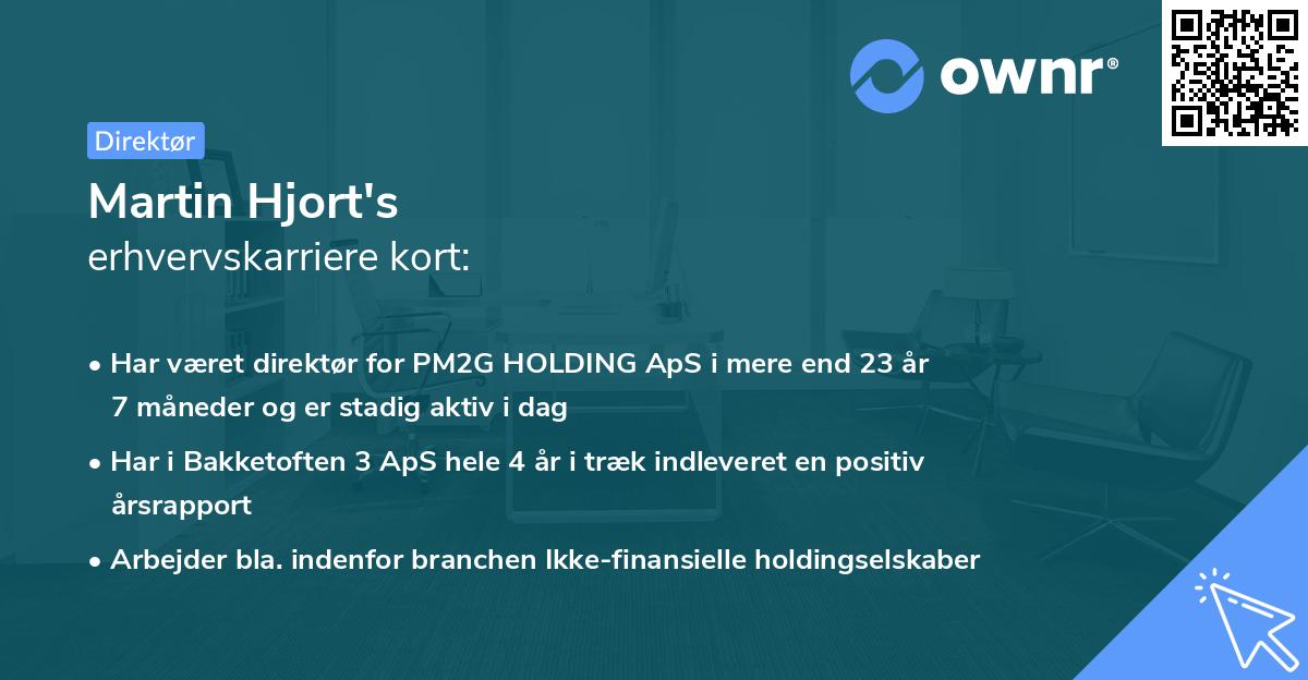 Martin Hjort's erhvervskarriere kort