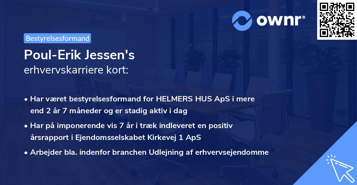 Poul-Erik Jessen's erhvervskarriere kort