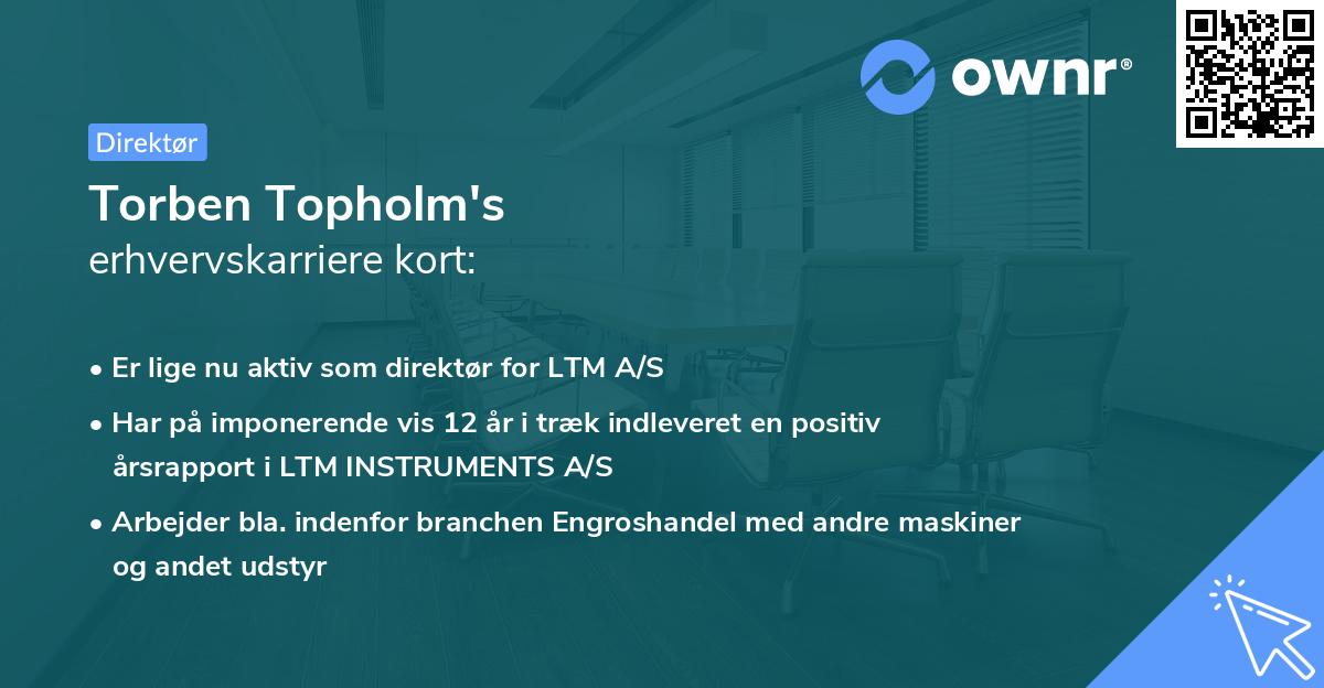 Torben Topholm's erhvervskarriere kort