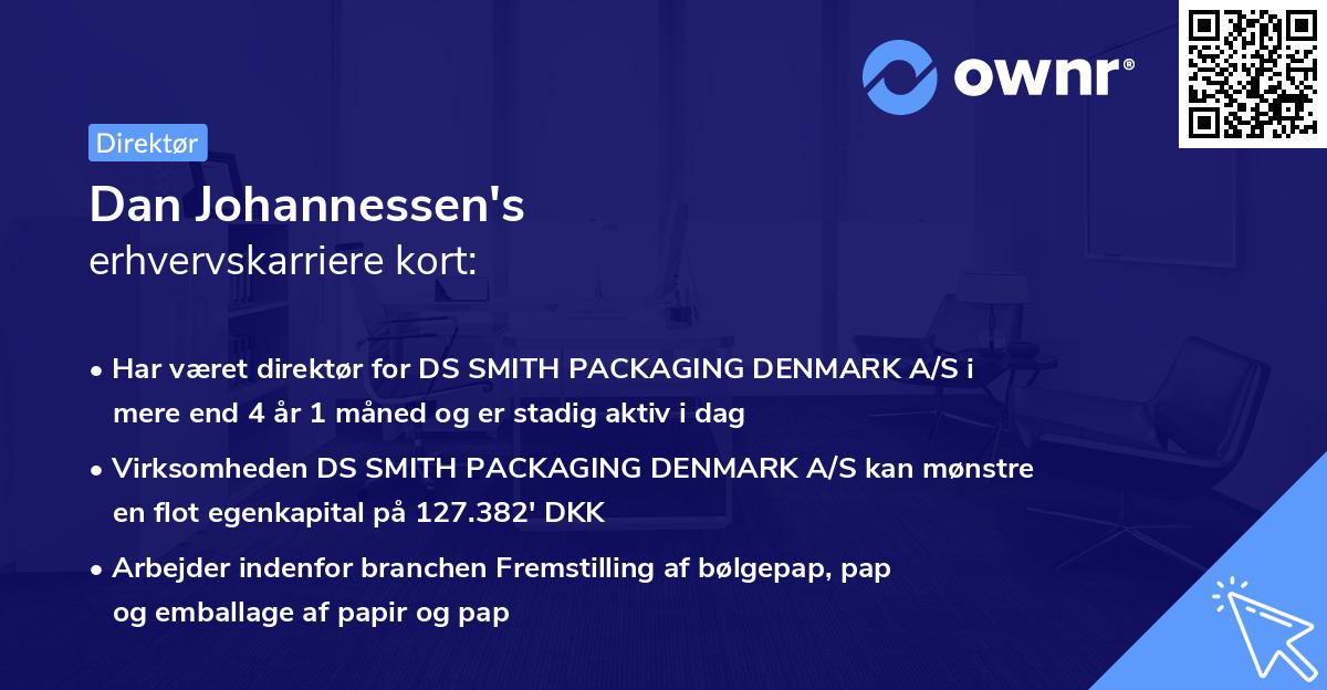 Dan Johannessen's erhvervskarriere kort