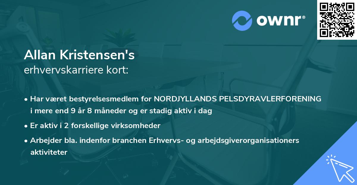 Allan Kristensen's erhvervskarriere kort