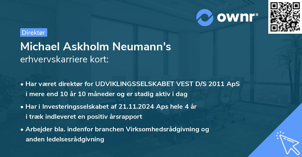 Michael Askholm Neumann's erhvervskarriere kort