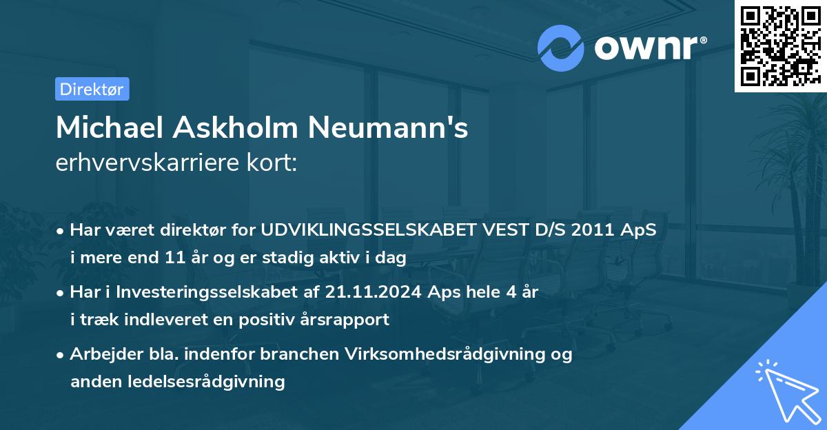 Michael Askholm Neumann's erhvervskarriere kort
