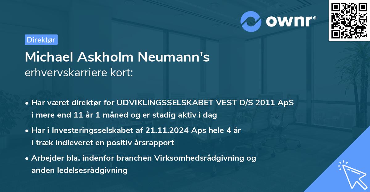 Michael Askholm Neumann's erhvervskarriere kort