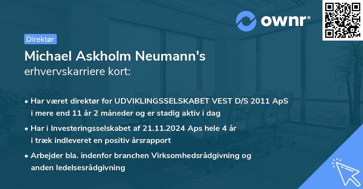 Michael Askholm Neumann's erhvervskarriere kort
