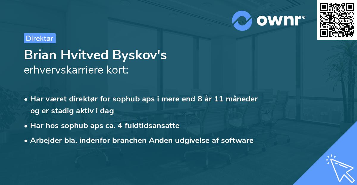 Brian Hvitved Byskov's erhvervskarriere kort