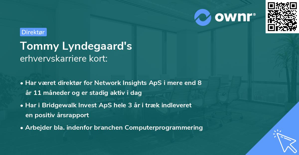 Tommy Lyndegaard's erhvervskarriere kort