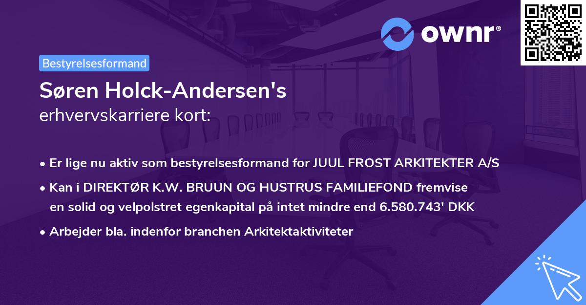 Søren Holck-Andersen's erhvervskarriere kort