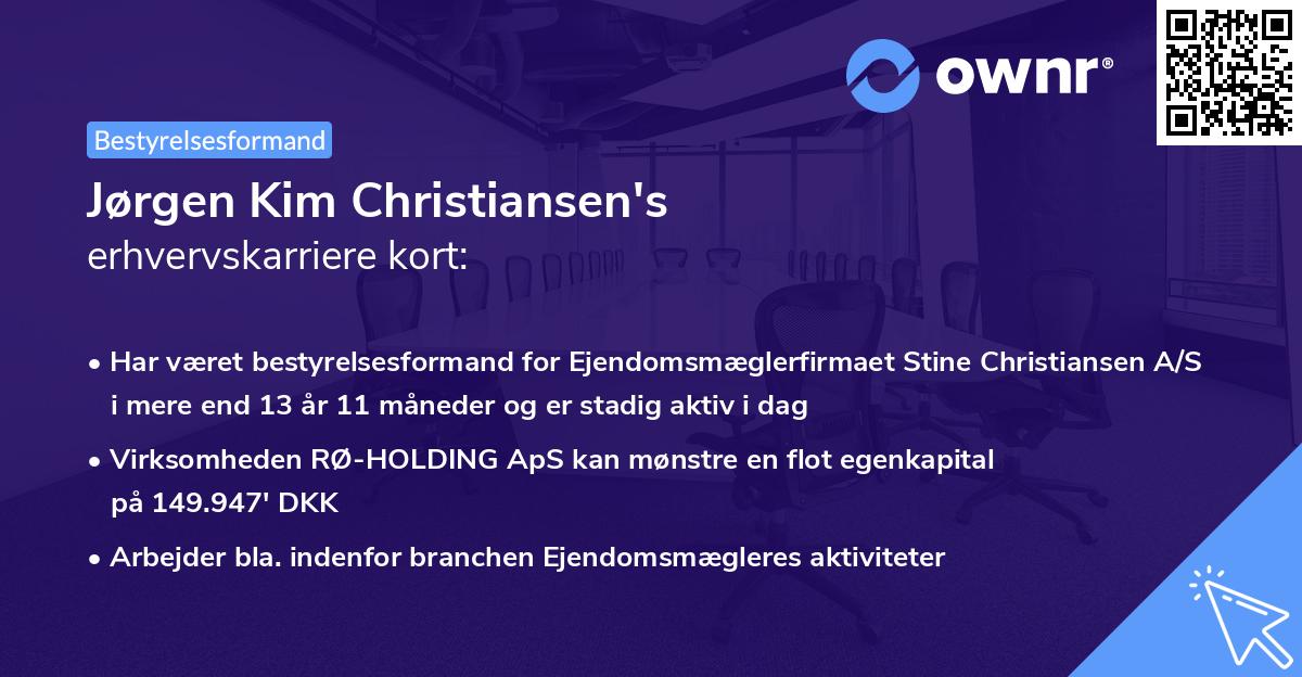 Jørgen Kim Christiansen's erhvervskarriere kort