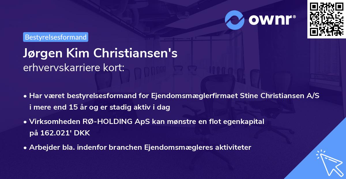 Jørgen Kim Christiansen's erhvervskarriere kort