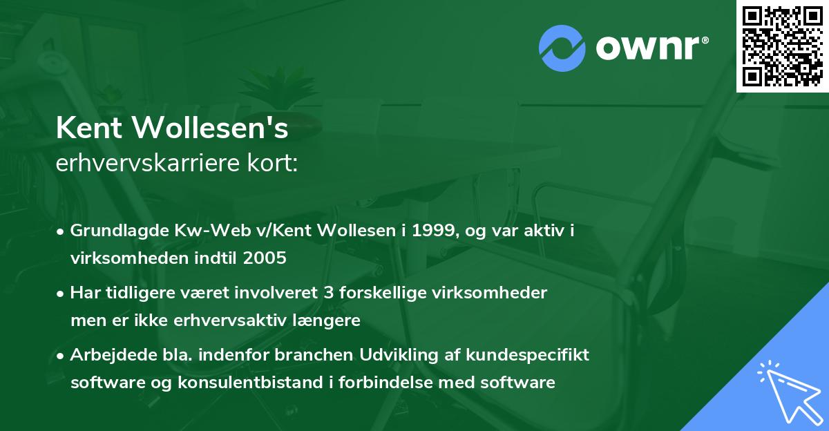 Kent Wollesen's erhvervskarriere kort