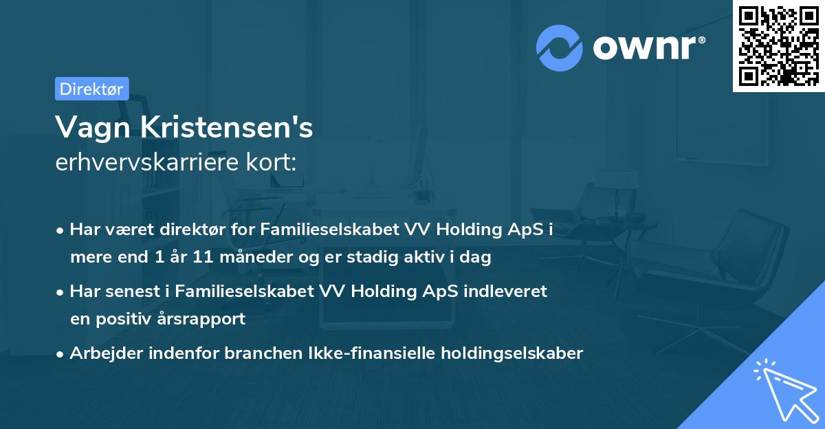 Vagn Kristensen's erhvervskarriere kort