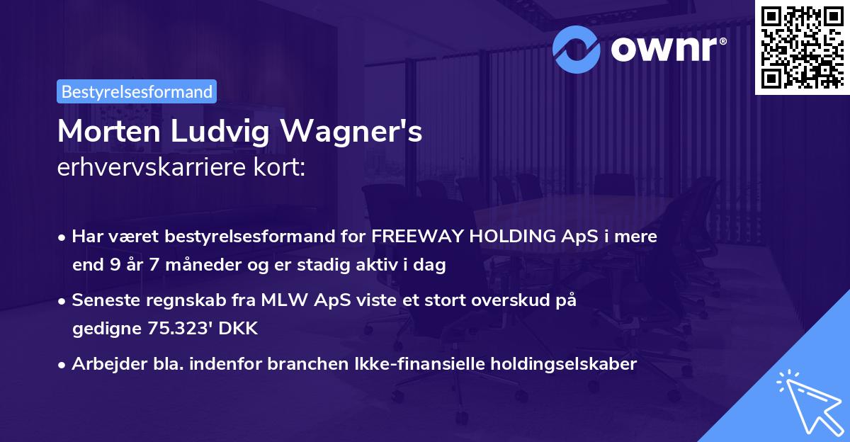Morten Ludvig Wagner's erhvervskarriere kort